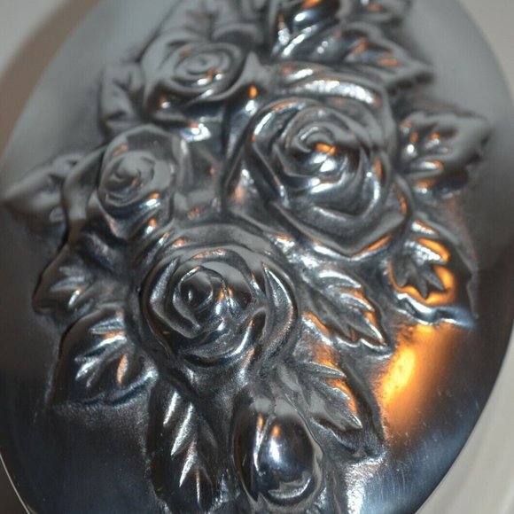 Pewter Mexico Ann Kary AK0947 JEWELERY BOX TRINKETS ALHAJERO ROSES - Picture 6 of 10